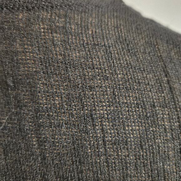 CTC Linens Womens Black Linen Nylon Blend Top Button Front Long Sleeve Small - Picture 9 of 15